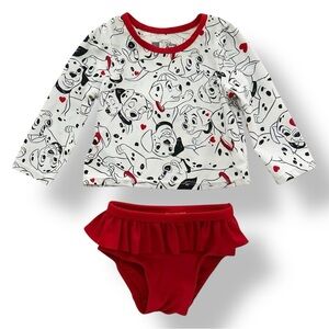 GAP x Disney | Infant Rashguard Swimsuit Set (6-12m) ♥️🤍🖤